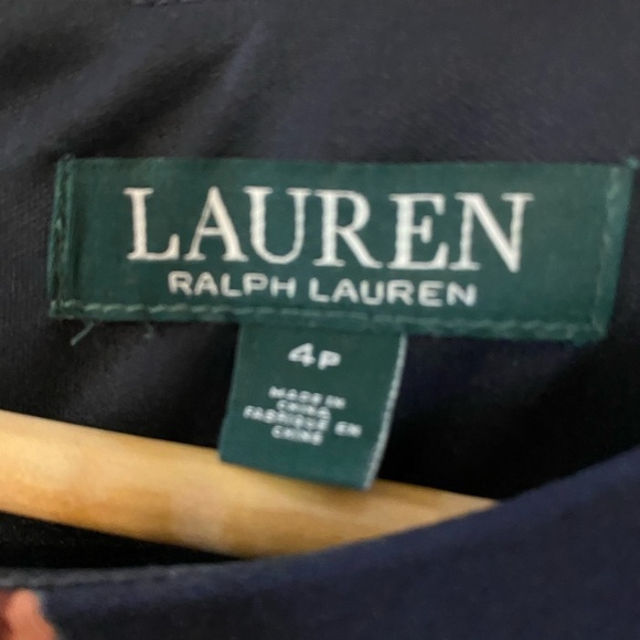 Lauren Ralph Lauren Navy Floral Short Sleeve Fit and Flare Dress - Picture 2 of 8